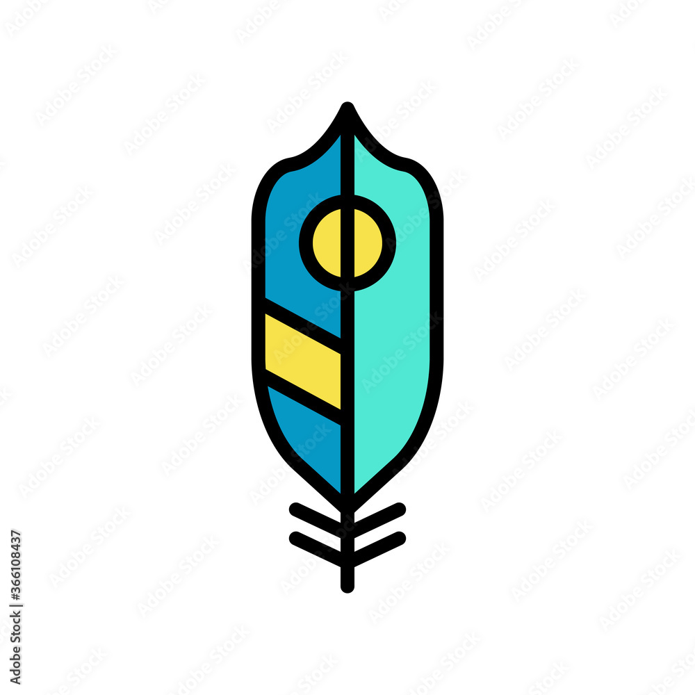 Aufkleber wing bird icon. simple color with outline vector elements of feather icons for ui and ux, website or
