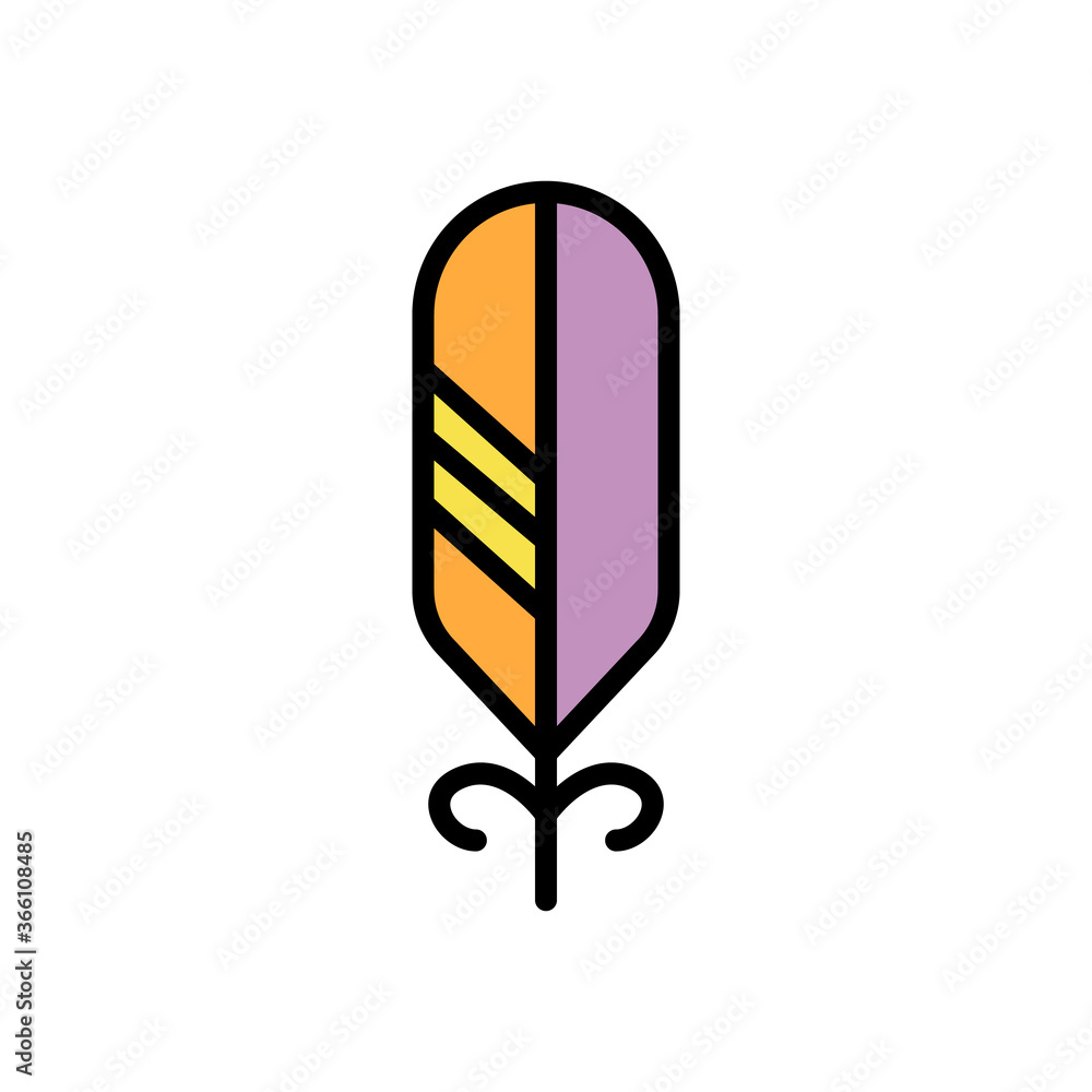 Aufkleber wing bird icon. simple color with outline vector elements of feather icons for ui and ux, website or