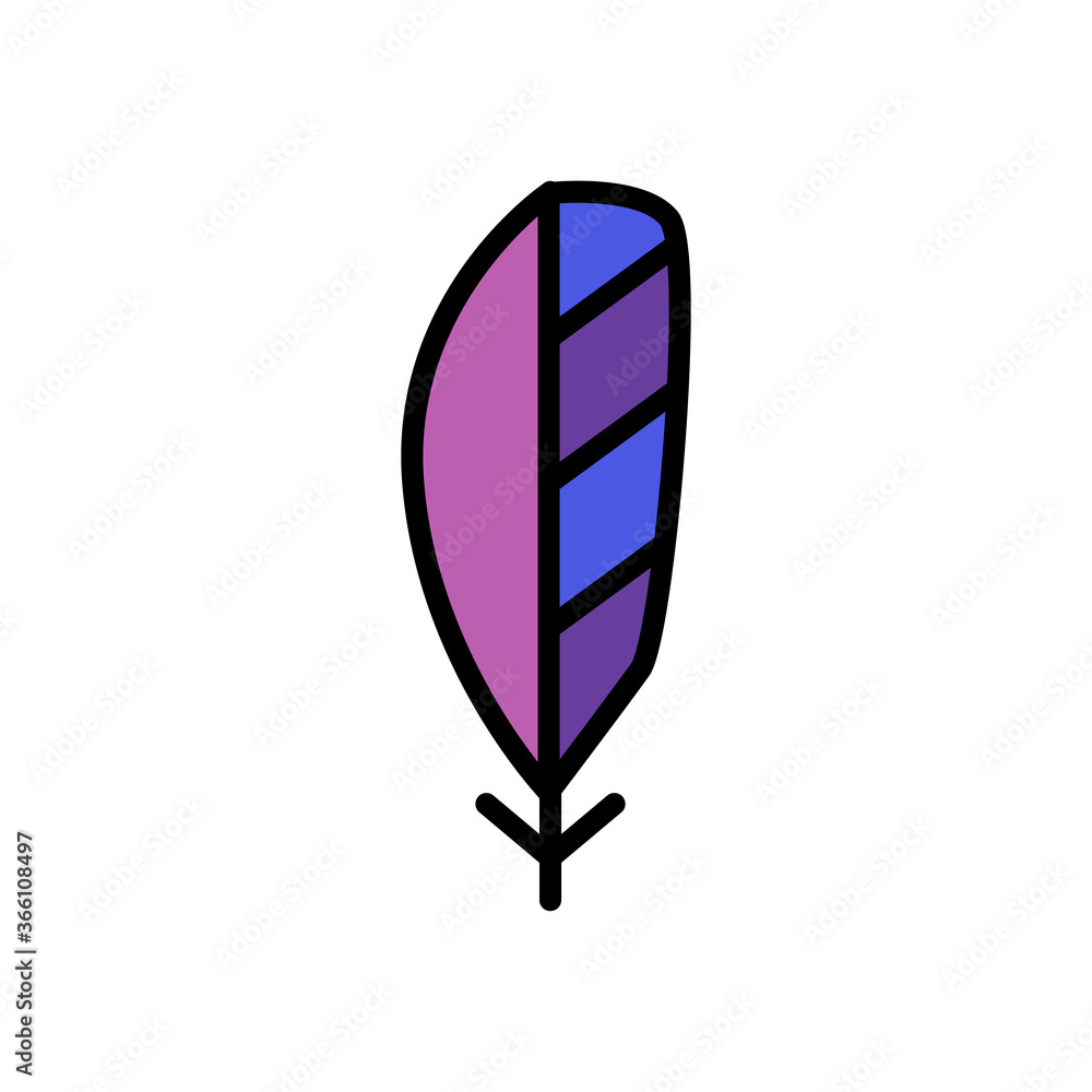 Aufkleber wing bird icon. simple color with outline vector elements of feather icons for ui and ux, website or