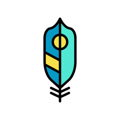 Wing bird icon. Simple color with outline vector elements of feather icons for ui and ux, website or mobile application