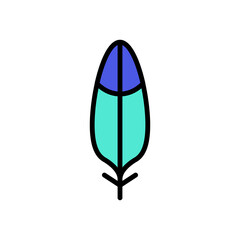 Wing bird icon. Simple color with outline vector elements of feather icons for ui and ux, website or mobile application