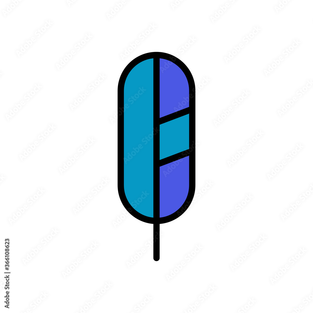 Aufkleber wing bird icon. simple color with outline vector elements of feather icons for ui and ux, website or