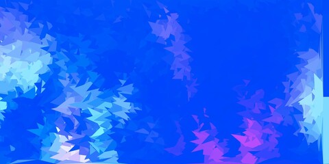 Fototapeta na wymiar Dark pink, blue vector abstract triangle pattern.