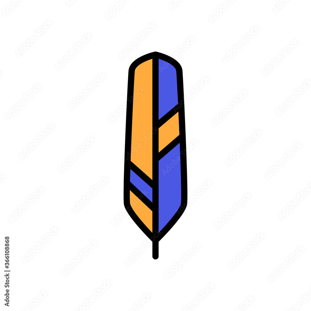 Aufkleber wing bird icon. simple color with outline vector elements of feather icons for ui and ux, website or