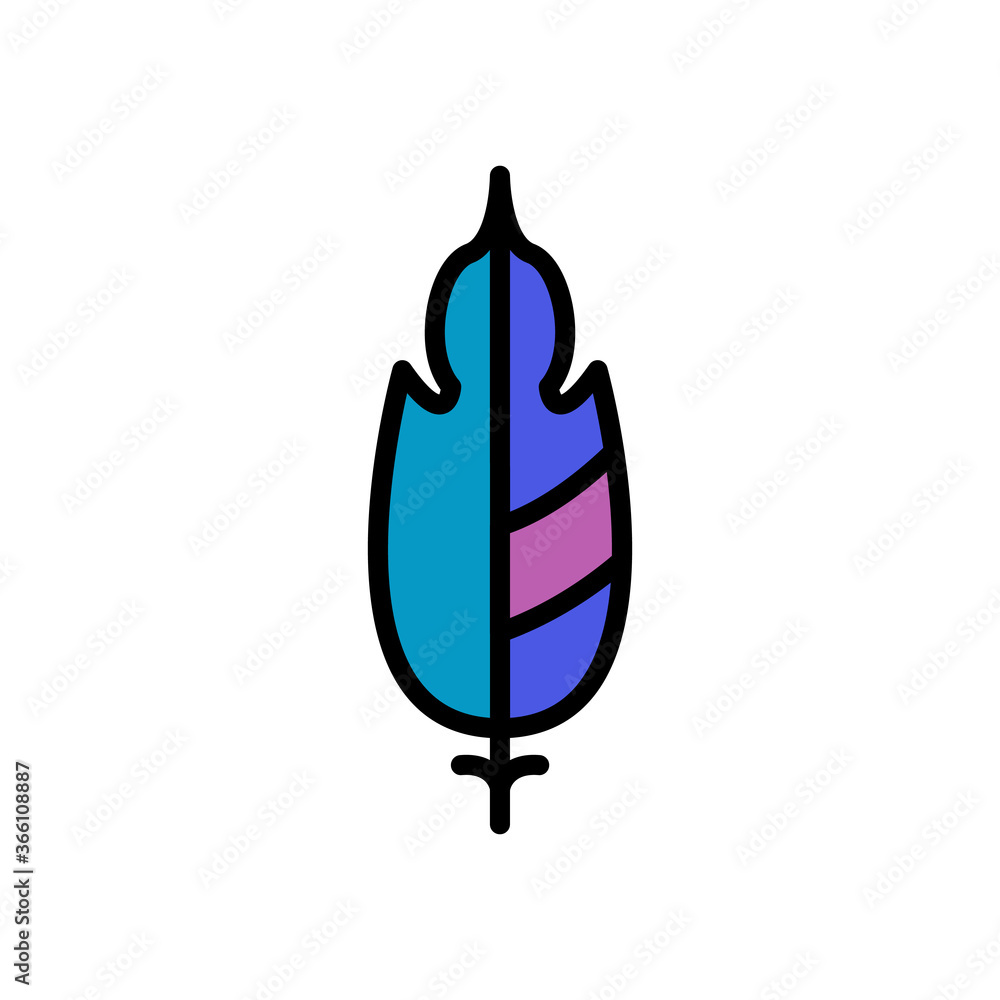Aufkleber wing bird icon. simple color with outline vector elements of feather icons for ui and ux, website or