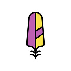 Wing bird icon. Simple color with outline vector elements of feather icons for ui and ux, website or mobile application