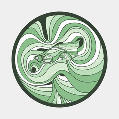 illustration of a round fish