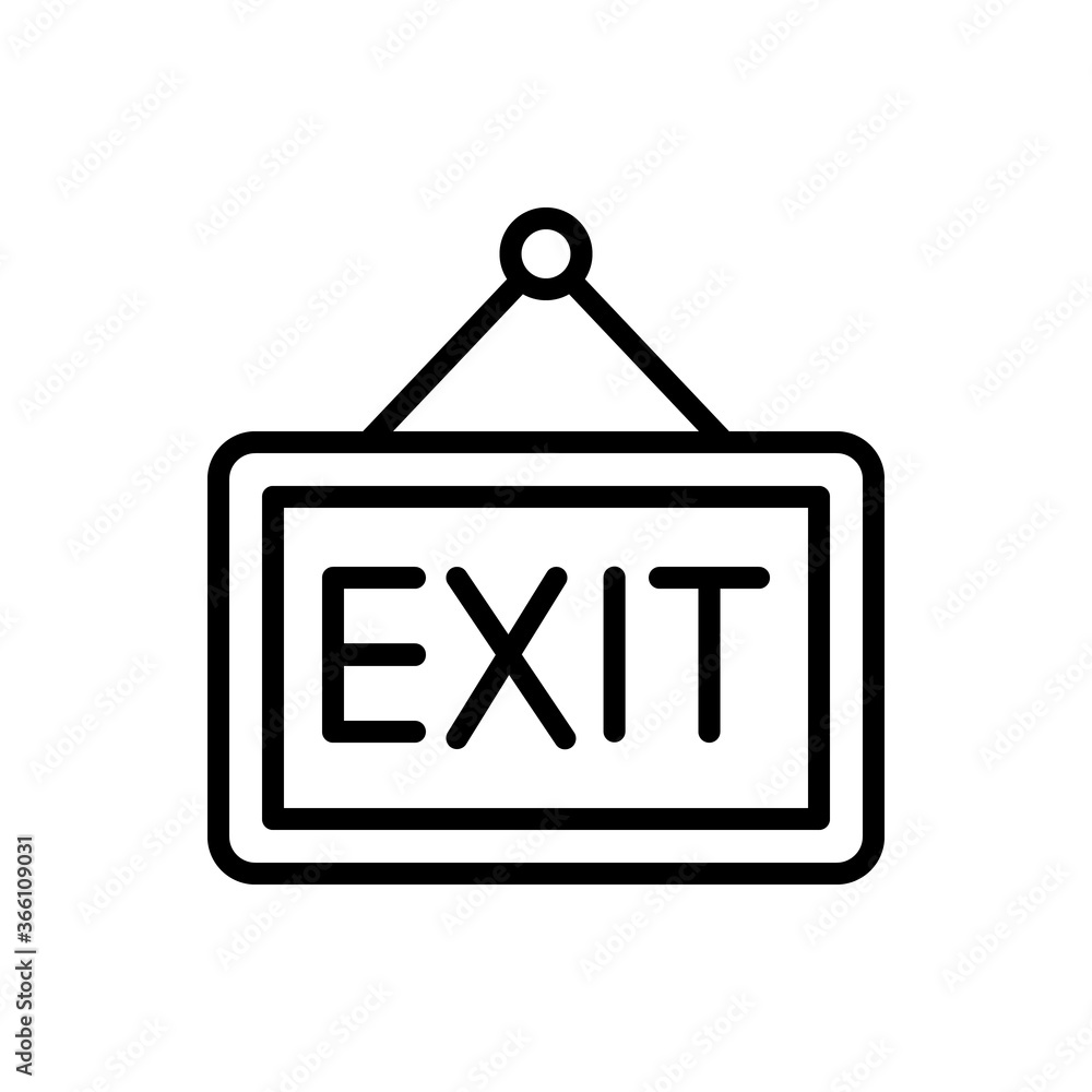 Poster exit, museum icon. simple line, outline vector elements of historical things icons for ui and ux, we