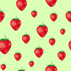 seamless pattern with strawberry