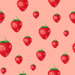 strawberry seamless pattern