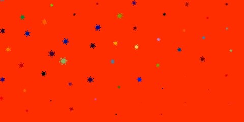 Light multicolor vector pattern with coronavirus elements.