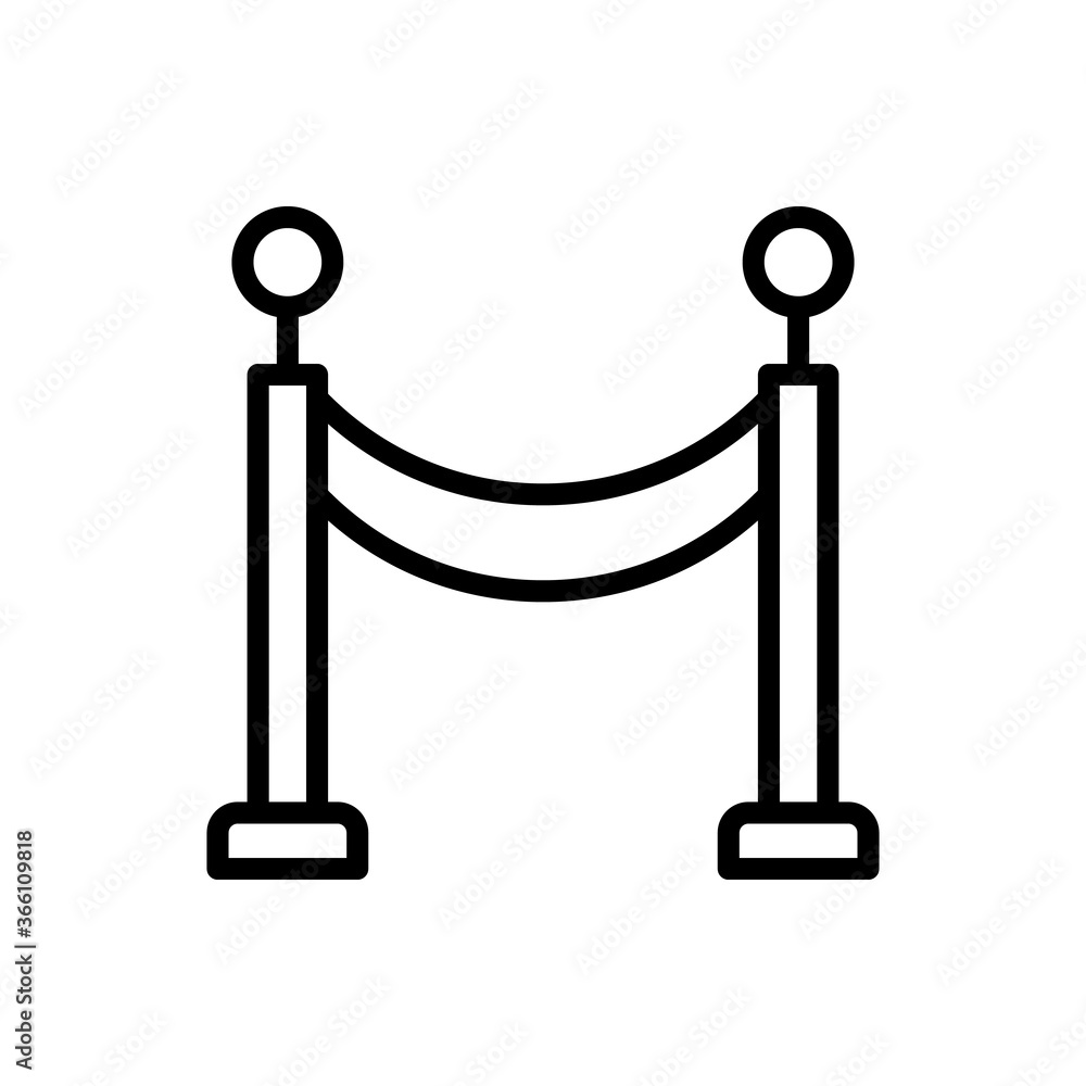 Poster fence, museum icon. simple line, outline vector elements of historical things icons for ui and ux, w