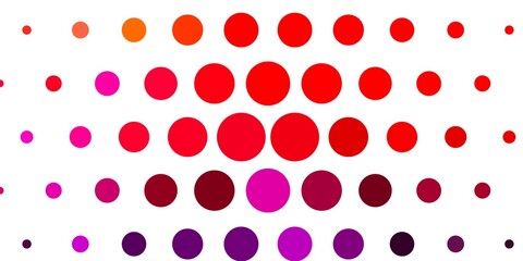 Light Pink, Yellow vector layout with circles. Abstract decorative design in gradient style with bubbles. Pattern for booklets, leaflets.