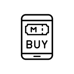 Smartphone, buy ticket, museum icon. Simple line, outline vector elements of historical things icons for ui and ux, website or mobile application