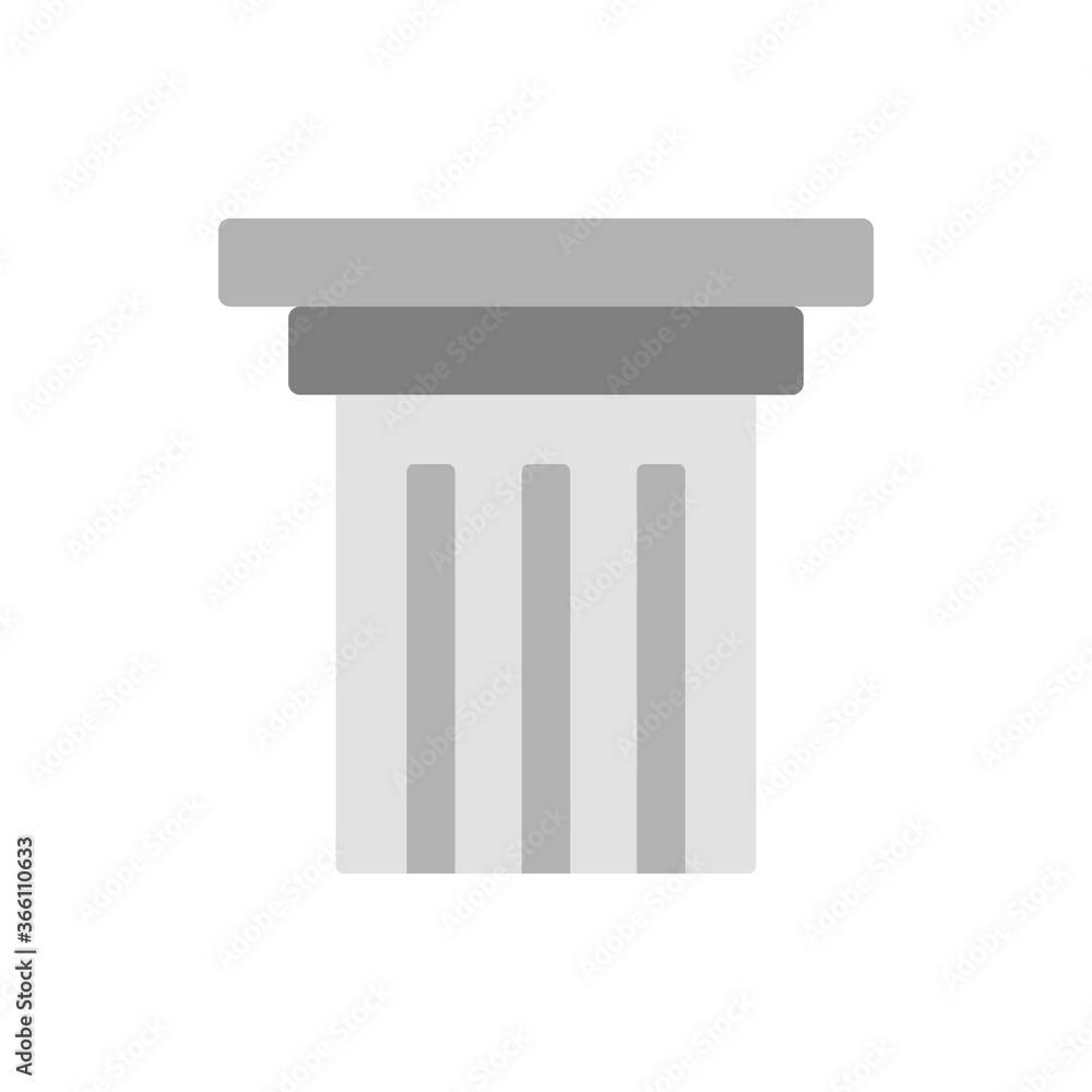 Poster column, museum icon. simple color vector elements of historical things icons for ui and ux, website 
