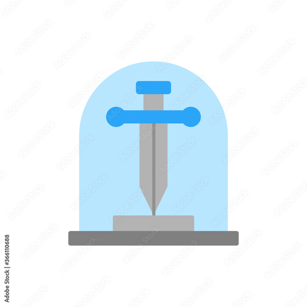 Aufkleber sword, museum icon. simple color vector elements of historical things icons for ui and ux, website o