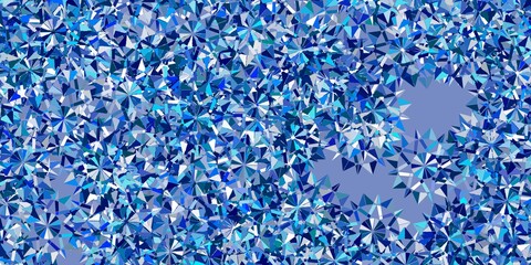 Light blue vector pattern with colored snowflakes.