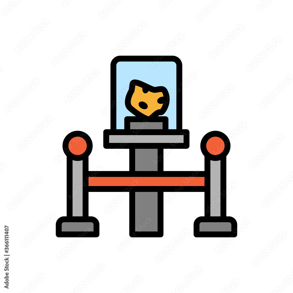 Poster stone, museum icon. simple color with outline vector elements of historical things icons for ui and 