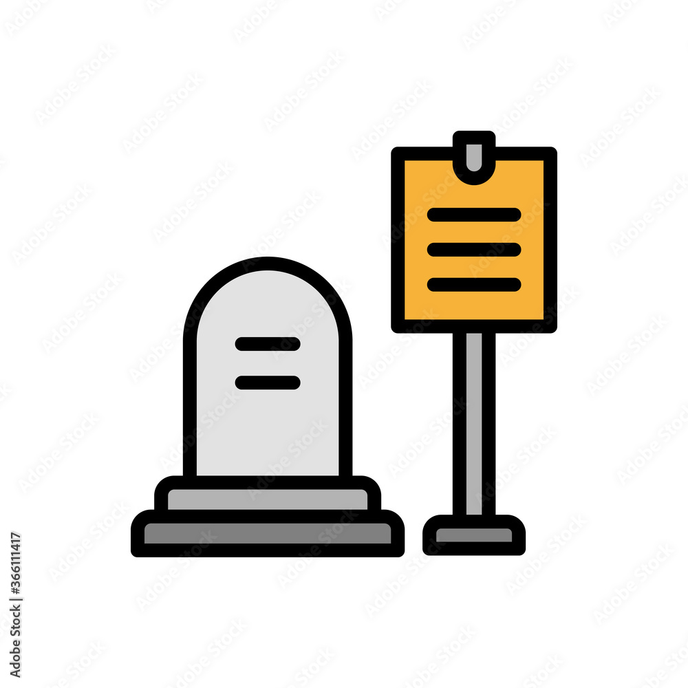 Aufkleber grave. museum icon. simple color with outline vector elements of historical things icons for ui and 
