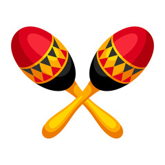 Illustration of carnival maracas.