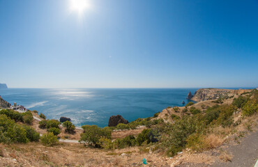 Fototapeta na wymiar view of the coast of sea