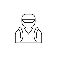 Tourist, travel icon. Simple line, outline vector elements of tourism for ui and ux, website or mobile application