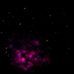 Star field and distant cold space nebula.