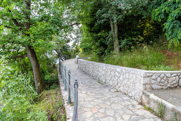 Fototapeta premium An der Lungomare zwischen Volosko, Opatija und Lovran