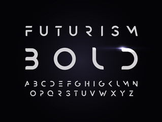 Fototapeta na wymiar Futurism style bold alphabet. Vector typography