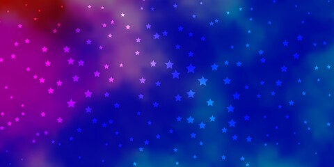 Naklejka na ściany i meble Dark Multicolor vector template with neon stars. Blur decorative design in simple style with stars. Design for your business promotion.