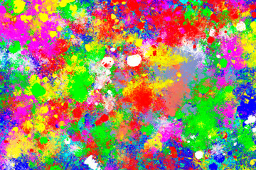 Fototapeta na wymiar Colorful Paint Splashes Background. Creative Art