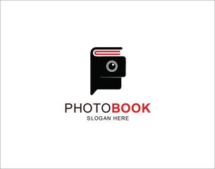 logo icon design camera and book symbol template