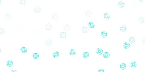 Light blue, green vector natural backdrop with flowers.