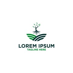 Obraz premium tree farm eco logo