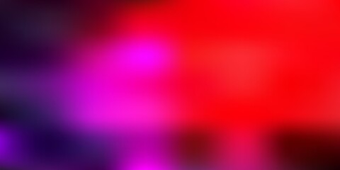 Dark pink, red vector gradient blur pattern.