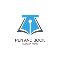 symbol icon Illustration Of book and pen inspiration