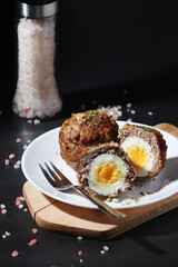 Scottish eggs - national dish of the cuisine of Scotland