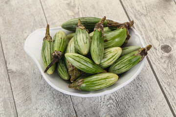 Green asian eggplant