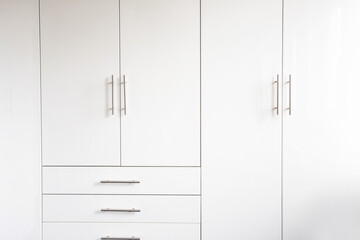 White luxury cupboard doors modern design, closet doors retro background texture abstract new...