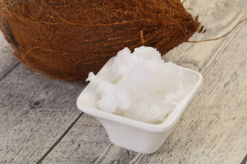 Dietary Coconut oil in the bowl
