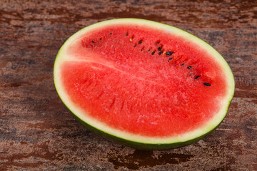 Ripe sweet juicy Half watermelon