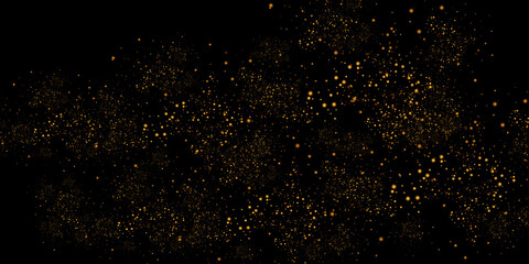  White sparks and golden stars shine with special light. Vector sparkles on a transparent background. Christmas abstract pattern. Sparkling magical dust particles.