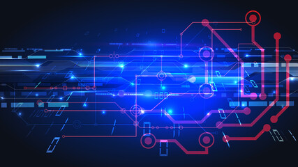 Abstract user HUD interface from glowing futuristic elements. High-tech digital network, communications, high technology. EPS 10.