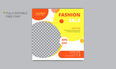 fashion sale social media post template