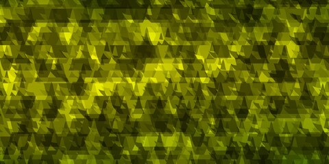 Light Green, Yellow vector template with lines, triangles.
