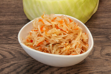 Pickled cabbage - sauerkraut in the bowl