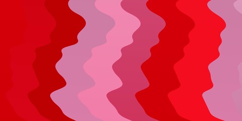 Light Red vector pattern with curved lines. Colorful illustration in abstract style with bent lines. Pattern for ads, commercials.