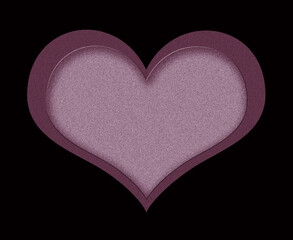 Heart on black background