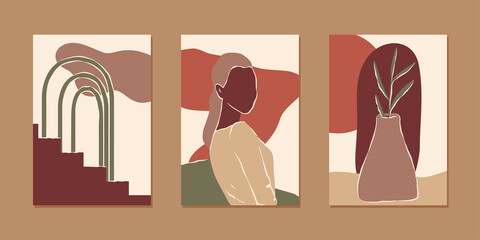 Abstract shape background cards