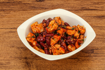 Roasted Chicken breast with bean